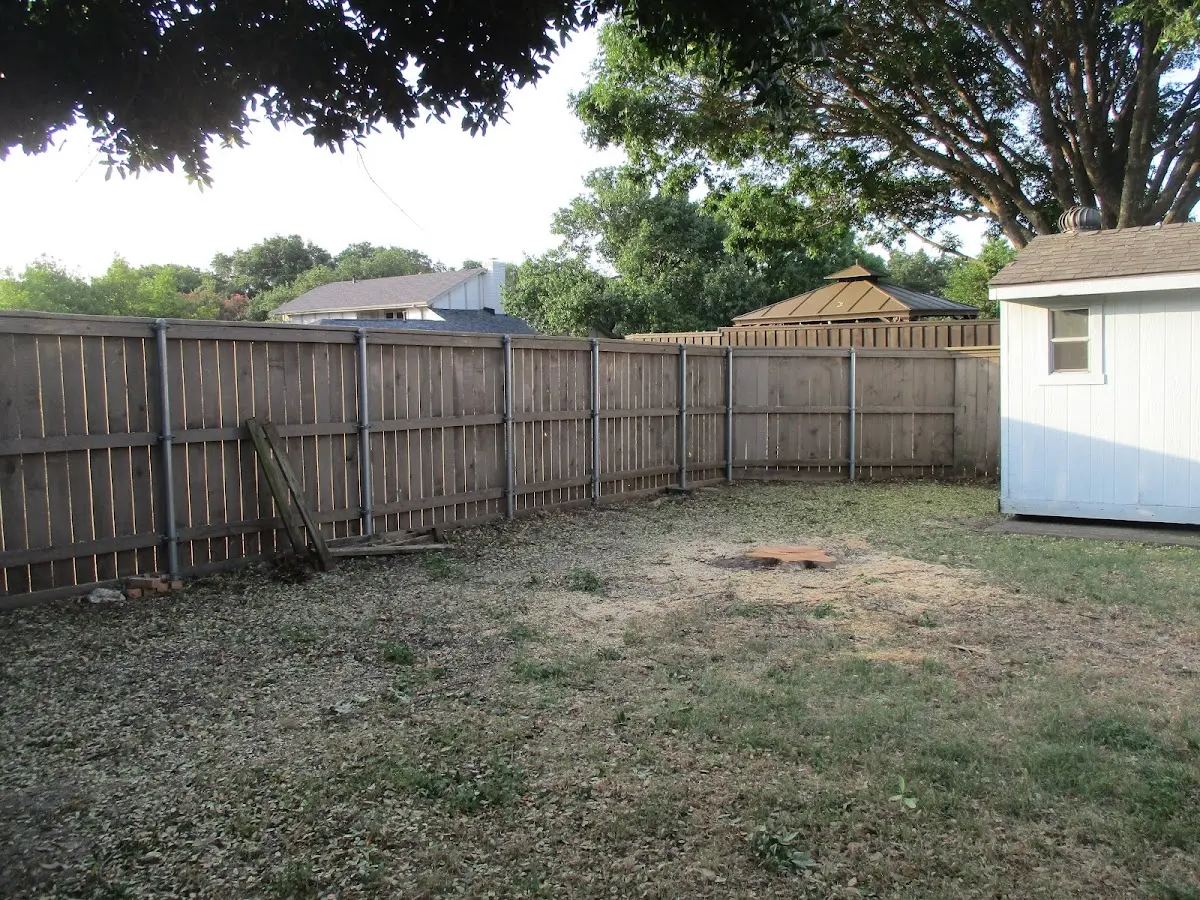 Cleared yard after professional tree removal in Missouri City